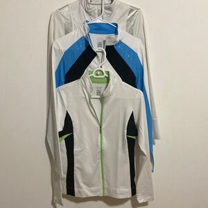 Izod Golf Jackets in various sizes.